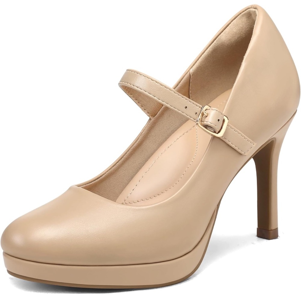 My Soft Classic Mary Jane High Heel Pumps in Nude